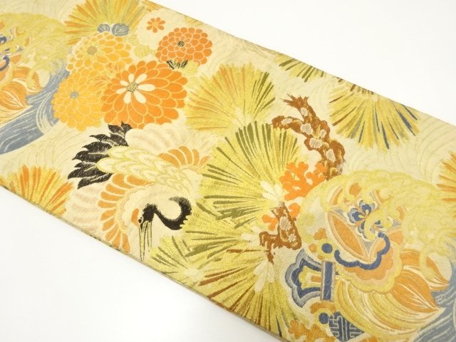 Japanese Kimono / Antique Maru Obi Combined weave